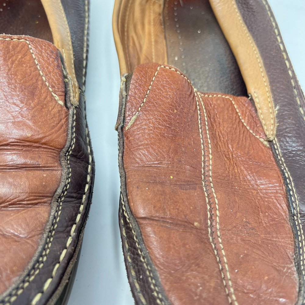 Johnston Murphy Men's Slip-On Leather Brown Tri Tone Loafers Size 9-1/2 #208519 - Picture 8 of 10